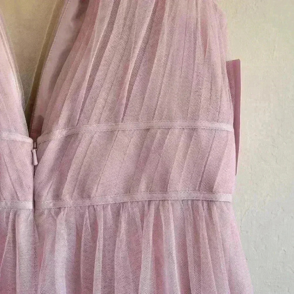 Jenny Yoo Kaelyn Long Bridesmaid Dress in whipped Apricot size 12 NWT - Picture 4 of 10